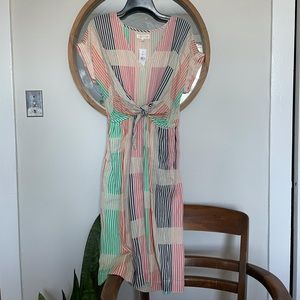 Lou & Grey midi tie waist dress